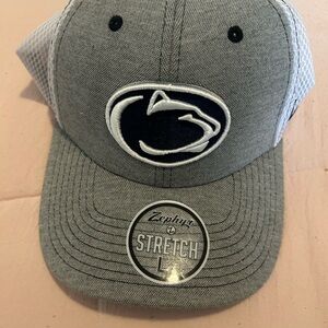 Zephyr Light Gray Quilted Headband with Mesh Liner Penn state